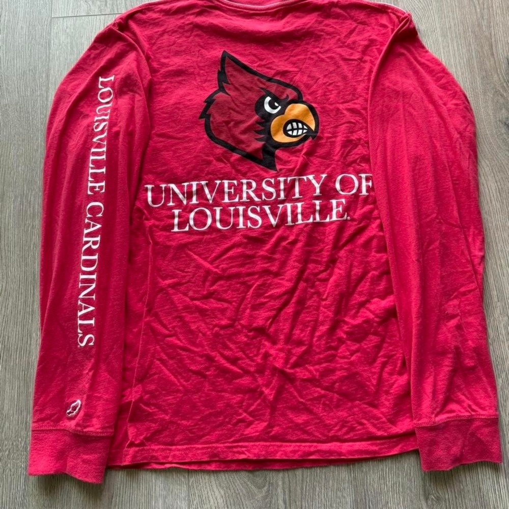 University of‎ Louisville Long Sleeve Shirt League Cardinals Red Tee Size L